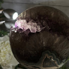Druzy Amethyst Sphere on a Metal Base, 10.7 lbs & 12" Tall #5630-0073 - Brazil GemsBrazil GemsDruzy Amethyst Sphere on a Metal Base, 10.7 lbs & 12" Tall #5630-0073Spheres5630-0073