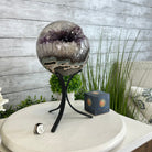 Druzy Amethyst Sphere on a Metal Base, 10.7 lbs & 12" Tall #5630-0073 - Brazil GemsBrazil GemsDruzy Amethyst Sphere on a Metal Base, 10.7 lbs & 12" Tall #5630-0073Spheres5630-0073