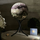 Druzy Amethyst Sphere on a Metal Base, 10.7 lbs & 12" Tall #5630-0073 - Brazil GemsBrazil GemsDruzy Amethyst Sphere on a Metal Base, 10.7 lbs & 12" Tall #5630-0073Spheres5630-0073
