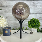 Druzy Amethyst Sphere on a Metal Base, 11 lbs & 12.2" Tall #5630-0074 - Brazil GemsBrazil GemsDruzy Amethyst Sphere on a Metal Base, 11 lbs & 12.2" Tall #5630-0074Spheres5630-0074