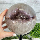 Druzy Amethyst Sphere on a Metal Base, 11 lbs & 12.2" Tall #5630-0074 - Brazil GemsBrazil GemsDruzy Amethyst Sphere on a Metal Base, 11 lbs & 12.2" Tall #5630-0074Spheres5630-0074