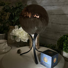 Druzy Amethyst Sphere on a Metal Base, 11 lbs & 12.2" Tall #5630-0074 - Brazil GemsBrazil GemsDruzy Amethyst Sphere on a Metal Base, 11 lbs & 12.2" Tall #5630-0074Spheres5630-0074