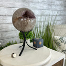 Druzy Amethyst Sphere on a Metal Base, 11 lbs & 12.2" Tall #5630-0074 - Brazil GemsBrazil GemsDruzy Amethyst Sphere on a Metal Base, 11 lbs & 12.2" Tall #5630-0074Spheres5630-0074