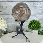 Druzy Amethyst Sphere on a Metal Base, 11 lbs & 12.2" Tall #5630-0074 - Brazil GemsBrazil GemsDruzy Amethyst Sphere on a Metal Base, 11 lbs & 12.2" Tall #5630-0074Spheres5630-0074
