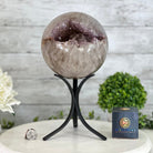 Druzy Amethyst Sphere on a Metal Base, 11 lbs & 12.2" Tall #5630-0074 - Brazil GemsBrazil GemsDruzy Amethyst Sphere on a Metal Base, 11 lbs & 12.2" Tall #5630-0074Spheres5630-0074