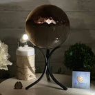 Druzy Amethyst Sphere on a Metal Base, 11 lbs & 12.2" Tall #5630-0074 - Brazil GemsBrazil GemsDruzy Amethyst Sphere on a Metal Base, 11 lbs & 12.2" Tall #5630-0074Spheres5630-0074