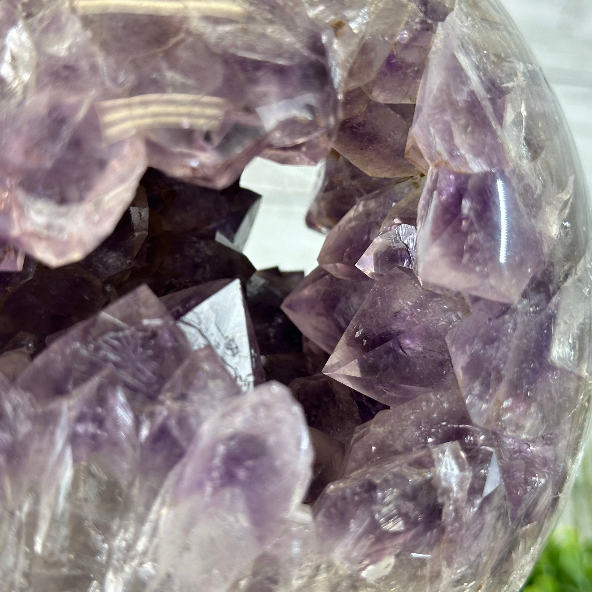 Druzy Amethyst Sphere on a Metal Base, 15.1 lbs & 13" Tall #5630-0076 - Brazil GemsBrazil GemsDruzy Amethyst Sphere on a Metal Base, 15.1 lbs & 13" Tall #5630-0076Spheres5630-0076