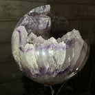 Druzy Amethyst Sphere on a Metal Base, 9.7 lbs & 12" Tall #5630-0070 - Brazil GemsBrazil GemsDruzy Amethyst Sphere on a Metal Base, 9.7 lbs & 12" Tall #5630-0070Spheres5630-0070