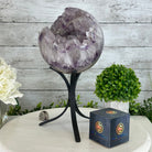 Druzy Amethyst Sphere on a Metal Base, 9.7 lbs & 12" Tall #5630-0070 - Brazil GemsBrazil GemsDruzy Amethyst Sphere on a Metal Base, 9.7 lbs & 12" Tall #5630-0070Spheres5630-0070