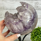 Druzy Amethyst Sphere on a Metal Base, 9.7 lbs & 12" Tall #5630-0070 - Brazil GemsBrazil GemsDruzy Amethyst Sphere on a Metal Base, 9.7 lbs & 12" Tall #5630-0070Spheres5630-0070