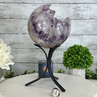 Druzy Amethyst Sphere on a Metal Base, 9.7 lbs & 12" Tall #5630-0070 - Brazil GemsBrazil GemsDruzy Amethyst Sphere on a Metal Base, 9.7 lbs & 12" Tall #5630-0070Spheres5630-0070