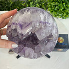 Druzy Amethyst Sphere on a Metal Base, 9.7 lbs & 12" Tall #5630-0070 - Brazil GemsBrazil GemsDruzy Amethyst Sphere on a Metal Base, 9.7 lbs & 12" Tall #5630-0070Spheres5630-0070