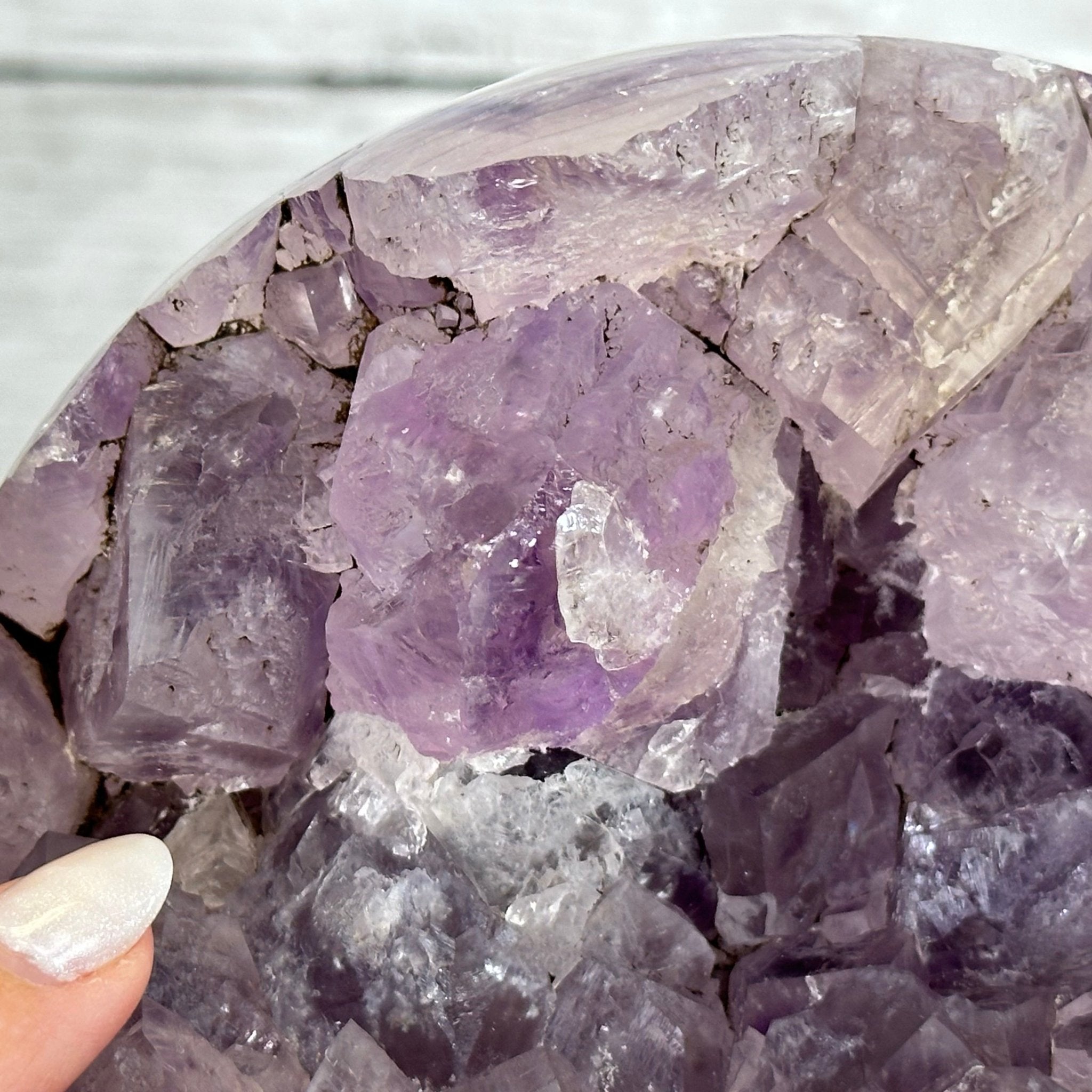 Druzy Amethyst Sphere on a Metal Base, 9.7 lbs & 12" Tall #5630-0070 - Brazil GemsBrazil GemsDruzy Amethyst Sphere on a Metal Base, 9.7 lbs & 12" Tall #5630-0070Spheres5630-0070