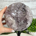 Druzy Amethyst Sphere on a Metal Base, 9.9 lbs & 12" Tall #5630-0071 - Brazil GemsBrazil GemsDruzy Amethyst Sphere on a Metal Base, 9.9 lbs & 12" Tall #5630-0071Spheres5630-0071