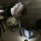 Druzy Amethyst Sphere on a Metal Base, 9.9 lbs & 12" Tall #5630-0071 - Brazil GemsBrazil GemsDruzy Amethyst Sphere on a Metal Base, 9.9 lbs & 12" Tall #5630-0071Spheres5630-0071