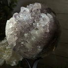 Druzy Amethyst Sphere on a Metal Base, 9.9 lbs & 12" Tall #5630-0071 - Brazil GemsBrazil GemsDruzy Amethyst Sphere on a Metal Base, 9.9 lbs & 12" Tall #5630-0071Spheres5630-0071