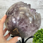 Druzy Amethyst Sphere on a Metal Base, 9.9 lbs & 12" Tall #5630-0071 - Brazil GemsBrazil GemsDruzy Amethyst Sphere on a Metal Base, 9.9 lbs & 12" Tall #5630-0071Spheres5630-0071