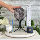 Druzy Amethyst Sphere on a Metal Base, 9.9 lbs & 12" Tall #5630-0071 - Brazil GemsBrazil GemsDruzy Amethyst Sphere on a Metal Base, 9.9 lbs & 12" Tall #5630-0071Spheres5630-0071