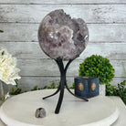 Druzy Amethyst Sphere on a Metal Base, 9.9 lbs & 12" Tall #5630-0071 - Brazil GemsBrazil GemsDruzy Amethyst Sphere on a Metal Base, 9.9 lbs & 12" Tall #5630-0071Spheres5630-0071