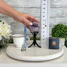 Druzy Amethyst Sphere on a Metal Stand, 1.2 lbs & 6.8" Tall #5630-0039 - Brazil GemsBrazil GemsDruzy Amethyst Sphere on a Metal Stand, 1.2 lbs & 6.8" Tall #5630-0039Spheres5630-0039