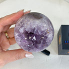 Druzy Amethyst Sphere on a Metal Stand, 1.2 lbs & 6.8" Tall #5630-0039 - Brazil GemsBrazil GemsDruzy Amethyst Sphere on a Metal Stand, 1.2 lbs & 6.8" Tall #5630-0039Spheres5630-0039