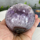 Druzy Amethyst Sphere on a Metal Stand, 1.2 lbs & 6.8" Tall #5630-0039 - Brazil GemsBrazil GemsDruzy Amethyst Sphere on a Metal Stand, 1.2 lbs & 6.8" Tall #5630-0039Spheres5630-0039
