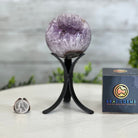 Druzy Amethyst Sphere on a Metal Stand, 1.2 lbs & 6.8" Tall #5630-0039 - Brazil GemsBrazil GemsDruzy Amethyst Sphere on a Metal Stand, 1.2 lbs & 6.8" Tall #5630-0039Spheres5630-0039