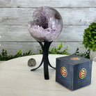 Druzy Amethyst Sphere on a Metal Stand, 2.1 lbs & 7.6" Tall #5630-0044 - Brazil GemsBrazil GemsDruzy Amethyst Sphere on a Metal Stand, 2.1 lbs & 7.6" Tall #5630-0044Spheres5630-0044