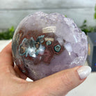 Druzy Amethyst Sphere on a Metal Stand, 2.1 lbs & 7.6" Tall #5630-0044 - Brazil GemsBrazil GemsDruzy Amethyst Sphere on a Metal Stand, 2.1 lbs & 7.6" Tall #5630-0044Spheres5630-0044