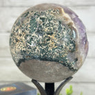 Druzy Amethyst Sphere on a Metal Stand, 2.5 lbs & 7.8" Tall #5630-0047 - Brazil GemsBrazil GemsDruzy Amethyst Sphere on a Metal Stand, 2.5 lbs & 7.8" Tall #5630-0047Spheres5630-0047