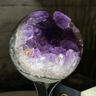 Druzy Amethyst Sphere on a Metal Stand, 2.5 lbs & 7.8" Tall #5630-0047 - Brazil GemsBrazil GemsDruzy Amethyst Sphere on a Metal Stand, 2.5 lbs & 7.8" Tall #5630-0047Spheres5630-0047