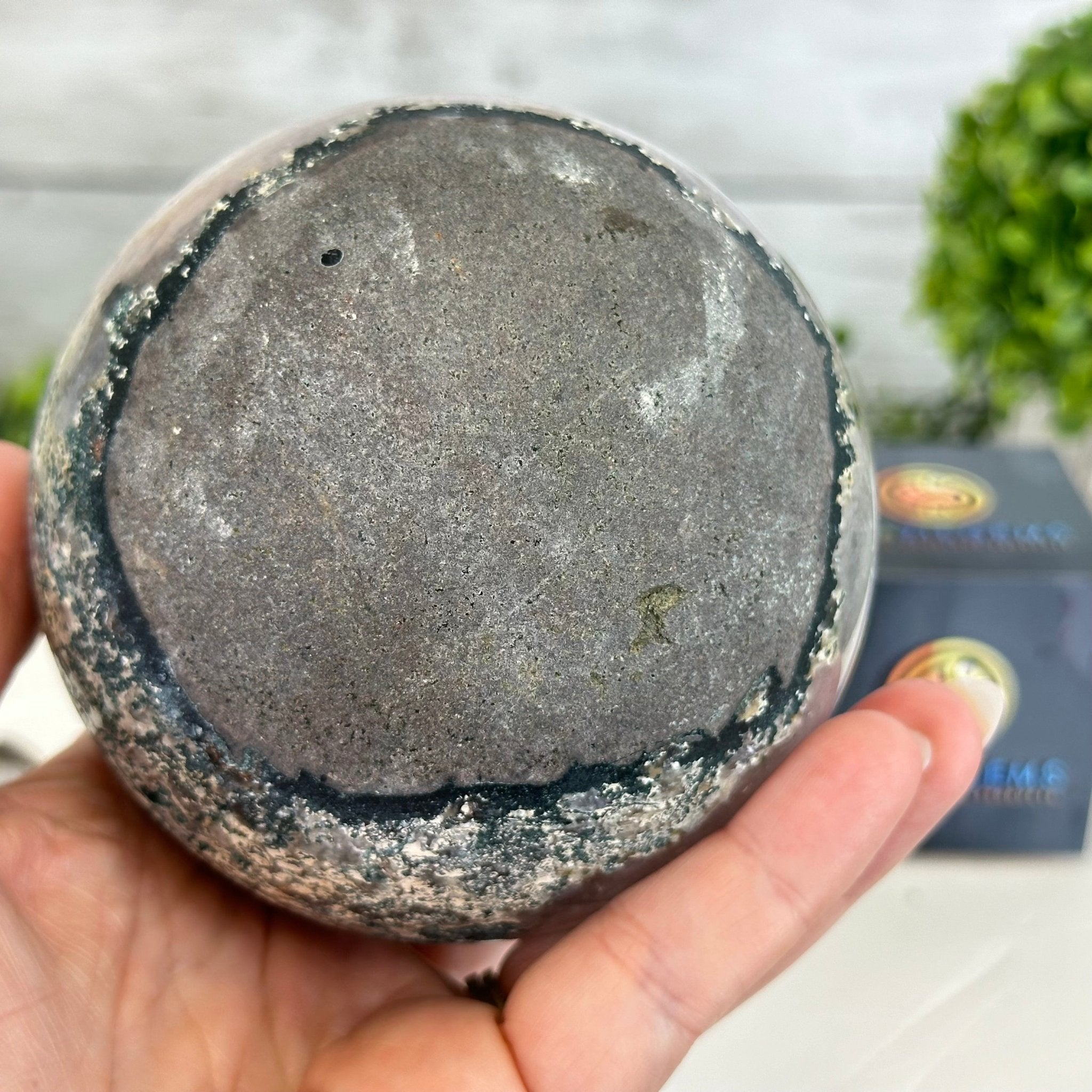 Druzy Amethyst Sphere on a Metal Stand, 2.5 lbs & 7.8" Tall #5630-0047 - Brazil GemsBrazil GemsDruzy Amethyst Sphere on a Metal Stand, 2.5 lbs & 7.8" Tall #5630-0047Spheres5630-0047
