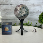 Druzy Amethyst Sphere on a Metal Stand, 2.5 lbs & 7.8" Tall #5630-0047 - Brazil GemsBrazil GemsDruzy Amethyst Sphere on a Metal Stand, 2.5 lbs & 7.8" Tall #5630-0047Spheres5630-0047