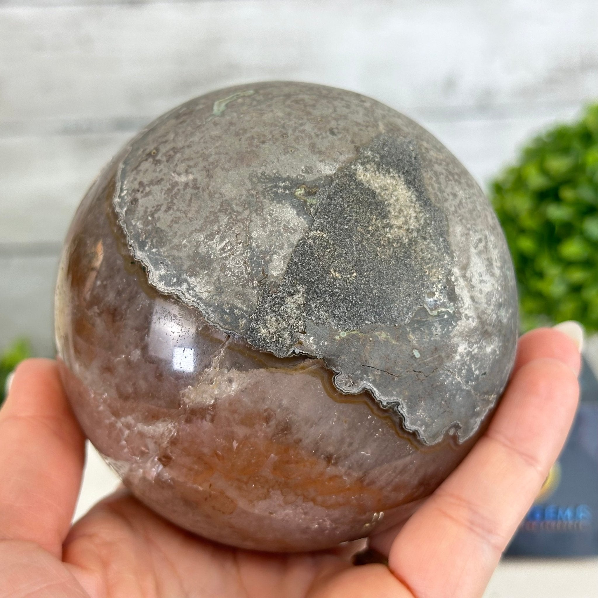 Druzy Amethyst Sphere on a Metal Stand, 2.7 lbs & 8.3" Tall #5630-0051 - Brazil GemsBrazil GemsDruzy Amethyst Sphere on a Metal Stand, 2.7 lbs & 8.3" Tall #5630-0051Spheres5630-0051