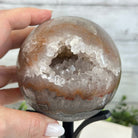 Druzy Amethyst Sphere on a Metal Stand, 2.7 lbs & 8.3" Tall #5630-0051 - Brazil GemsBrazil GemsDruzy Amethyst Sphere on a Metal Stand, 2.7 lbs & 8.3" Tall #5630-0051Spheres5630-0051