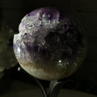 Druzy Amethyst Sphere on a Metal Stand, 2.7 lbs & 8.4" Tall #5630-0052 - Brazil GemsBrazil GemsDruzy Amethyst Sphere on a Metal Stand, 2.7 lbs & 8.4" Tall #5630-0052Spheres5630-0052