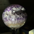 Druzy Amethyst Sphere on a Metal Stand, 2.7 lbs & 8.4" Tall #5630-0052 - Brazil GemsBrazil GemsDruzy Amethyst Sphere on a Metal Stand, 2.7 lbs & 8.4" Tall #5630-0052Spheres5630-0052