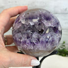 Druzy Amethyst Sphere on a Metal Stand, 2.7 lbs & 8.4" Tall #5630-0052 - Brazil GemsBrazil GemsDruzy Amethyst Sphere on a Metal Stand, 2.7 lbs & 8.4" Tall #5630-0052Spheres5630-0052