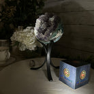 Druzy Amethyst Sphere on a Metal Stand, 3 lbs & 8.2" Tall #5630-0053 - Brazil GemsBrazil GemsDruzy Amethyst Sphere on a Metal Stand, 3 lbs & 8.2" Tall #5630-0053Spheres5630-0053