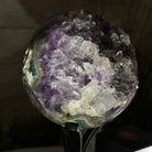 Druzy Amethyst Sphere on a Metal Stand, 3 lbs & 8.2" Tall #5630-0053 - Brazil GemsBrazil GemsDruzy Amethyst Sphere on a Metal Stand, 3 lbs & 8.2" Tall #5630-0053Spheres5630-0053
