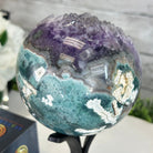 Druzy Amethyst Sphere on a Metal Stand, 3 lbs & 8.2" Tall #5630-0053 - Brazil GemsBrazil GemsDruzy Amethyst Sphere on a Metal Stand, 3 lbs & 8.2" Tall #5630-0053Spheres5630-0053