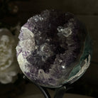 Druzy Amethyst Sphere on a Metal Stand, 3 lbs & 8.2" Tall #5630-0053 - Brazil GemsBrazil GemsDruzy Amethyst Sphere on a Metal Stand, 3 lbs & 8.2" Tall #5630-0053Spheres5630-0053