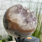 Druzy Amethyst Sphere on a Metal Stand, 4.1 lbs & 9" Tall #5630-0060 - Brazil GemsBrazil GemsDruzy Amethyst Sphere on a Metal Stand, 4.1 lbs & 9" Tall #5630-0060Spheres5630-0060