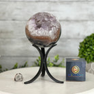 Druzy Amethyst Sphere on a Metal Stand, 4.1 lbs & 9" Tall #5630-0060 - Brazil GemsBrazil GemsDruzy Amethyst Sphere on a Metal Stand, 4.1 lbs & 9" Tall #5630-0060Spheres5630-0060