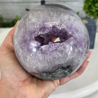 Druzy Amethyst Sphere on a Metal Stand, 4.2 lbs & 9.1" Tall #5630-0061 - Brazil GemsBrazil GemsDruzy Amethyst Sphere on a Metal Stand, 4.2 lbs & 9.1" Tall #5630-0061Spheres5630-0061