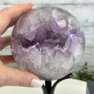 Druzy Amethyst Sphere on a Metal Stand, 4.2 lbs & 9.1" Tall #5630-0061 - Brazil GemsBrazil GemsDruzy Amethyst Sphere on a Metal Stand, 4.2 lbs & 9.1" Tall #5630-0061Spheres5630-0061