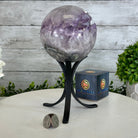 Druzy Amethyst Sphere on a Metal Stand, 4.2 lbs & 9.1" Tall #5630-0061 - Brazil GemsBrazil GemsDruzy Amethyst Sphere on a Metal Stand, 4.2 lbs & 9.1" Tall #5630-0061Spheres5630-0061