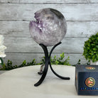Druzy Amethyst Sphere on a Metal Stand, 4.2 lbs & 9.1" Tall #5630-0061 - Brazil GemsBrazil GemsDruzy Amethyst Sphere on a Metal Stand, 4.2 lbs & 9.1" Tall #5630-0061Spheres5630-0061