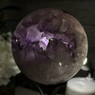 Druzy Amethyst Sphere on a Metal Stand, 4.2 lbs & 9.1" Tall #5630-0061 - Brazil GemsBrazil GemsDruzy Amethyst Sphere on a Metal Stand, 4.2 lbs & 9.1" Tall #5630-0061Spheres5630-0061