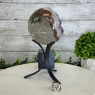 Druzy Amethyst Sphere on a Metal Stand, 4.3 lbs & 9.1" Tall #5630-0063 - Brazil GemsBrazil GemsDruzy Amethyst Sphere on a Metal Stand, 4.3 lbs & 9.1" Tall #5630-0063Spheres5630-0063